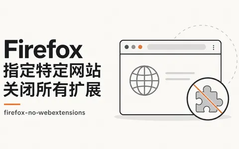 Firefox 指定特定网站关闭所有扩展